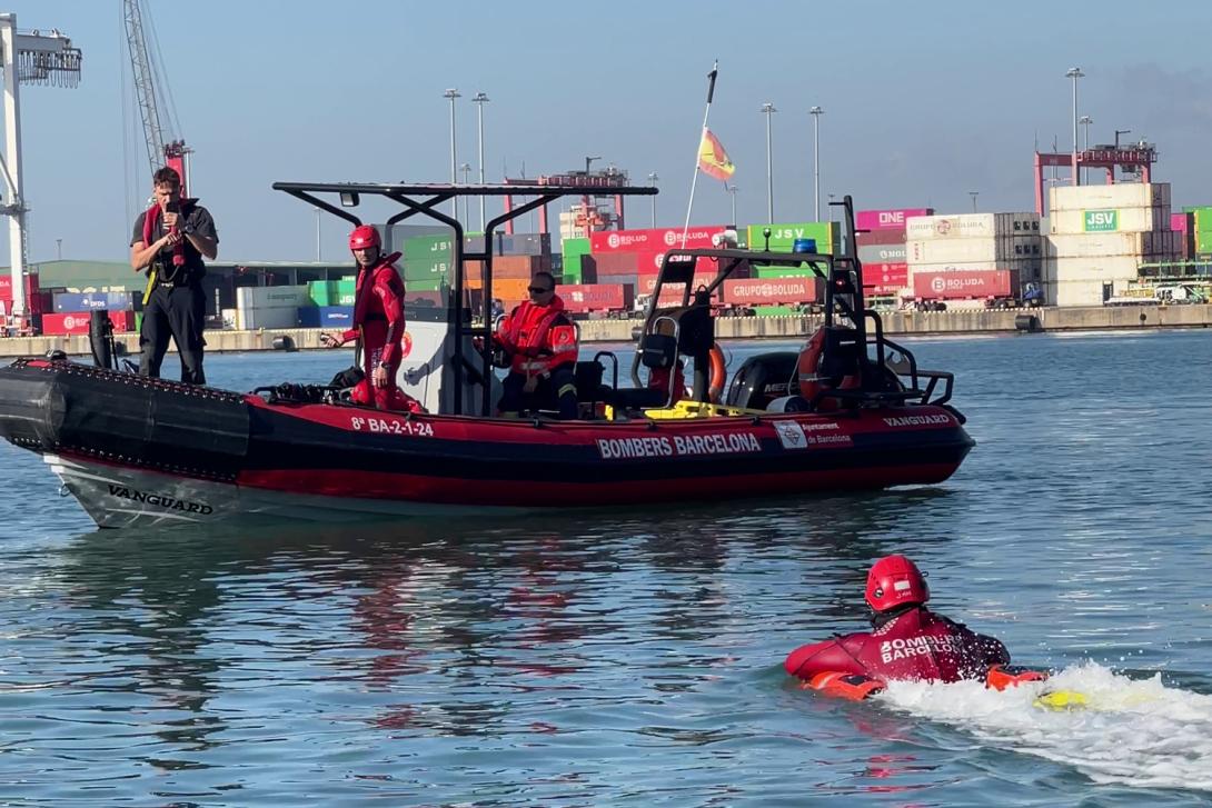 imagen del simulacro general del port de barcelona.