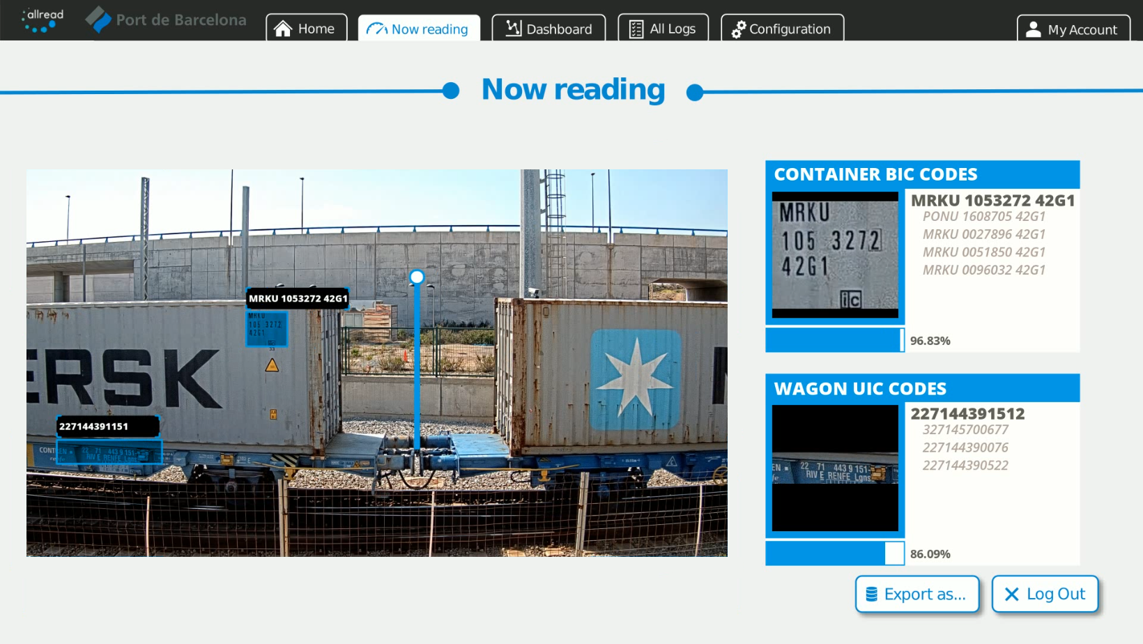 el port de barcelona i la startup allread utilitzen la intel·ligència artificial per identificar contenidors i vagons