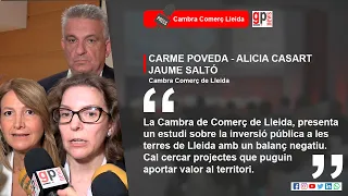 la cambra de comerç de lleida presenta l'estudi d'inversions públiques a lleida i província