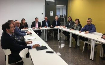 reunión de la junta de govierno  del colegio de mediadores de seguros de lleida en el cei de balaguer