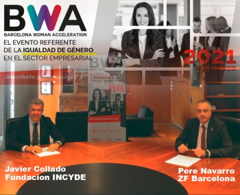 firma del convenio entre incyde y zf barcelona