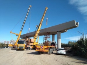 adif av inicia la construcción del tablero del viaducto de marcilla