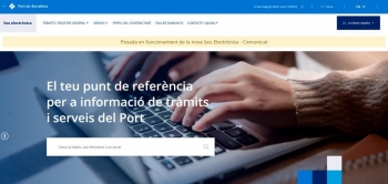 portada de la nueva sede electrónica del port de barcelona